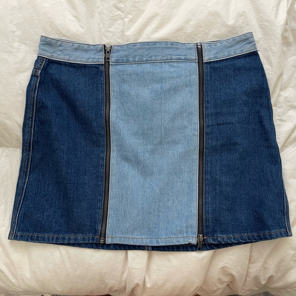 Alice+Olivia Denim Mini Skirt